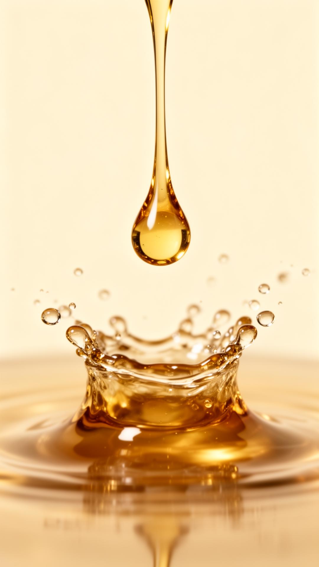Golden serum droplet